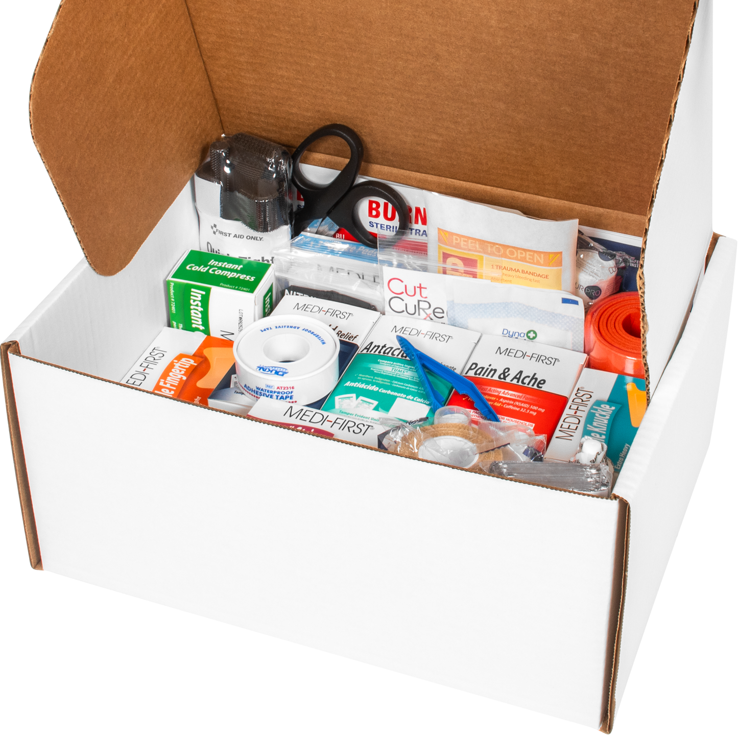 Medium 3 Shelf Workplace First Aid Kit Refill With Medications 546 Piece