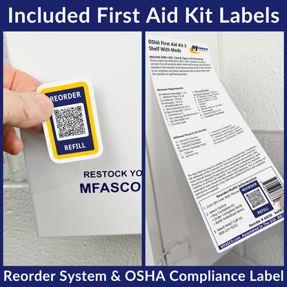 Medium 3 Shelf Workplace First Aid Kit Refill With Medications 546 Piece