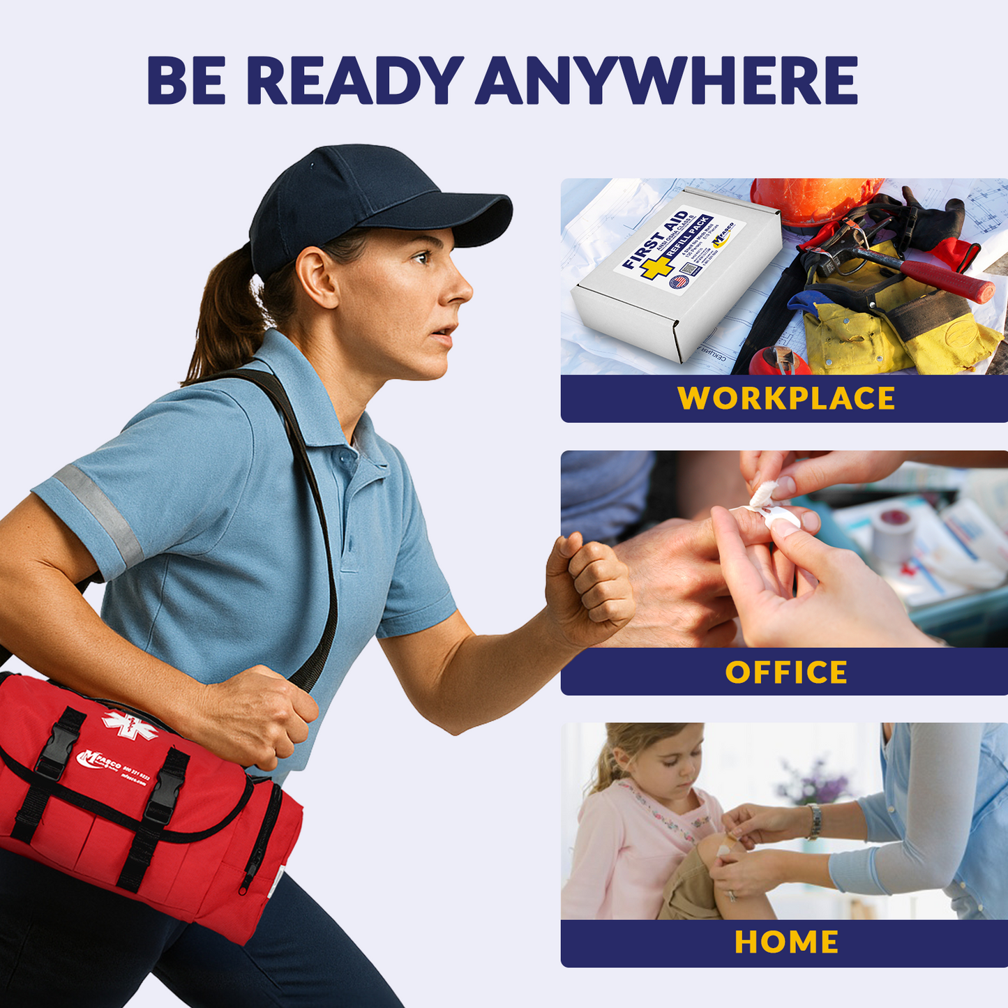 Large 4 Shelf First Aid Kit Refill No Medications 519 Piece