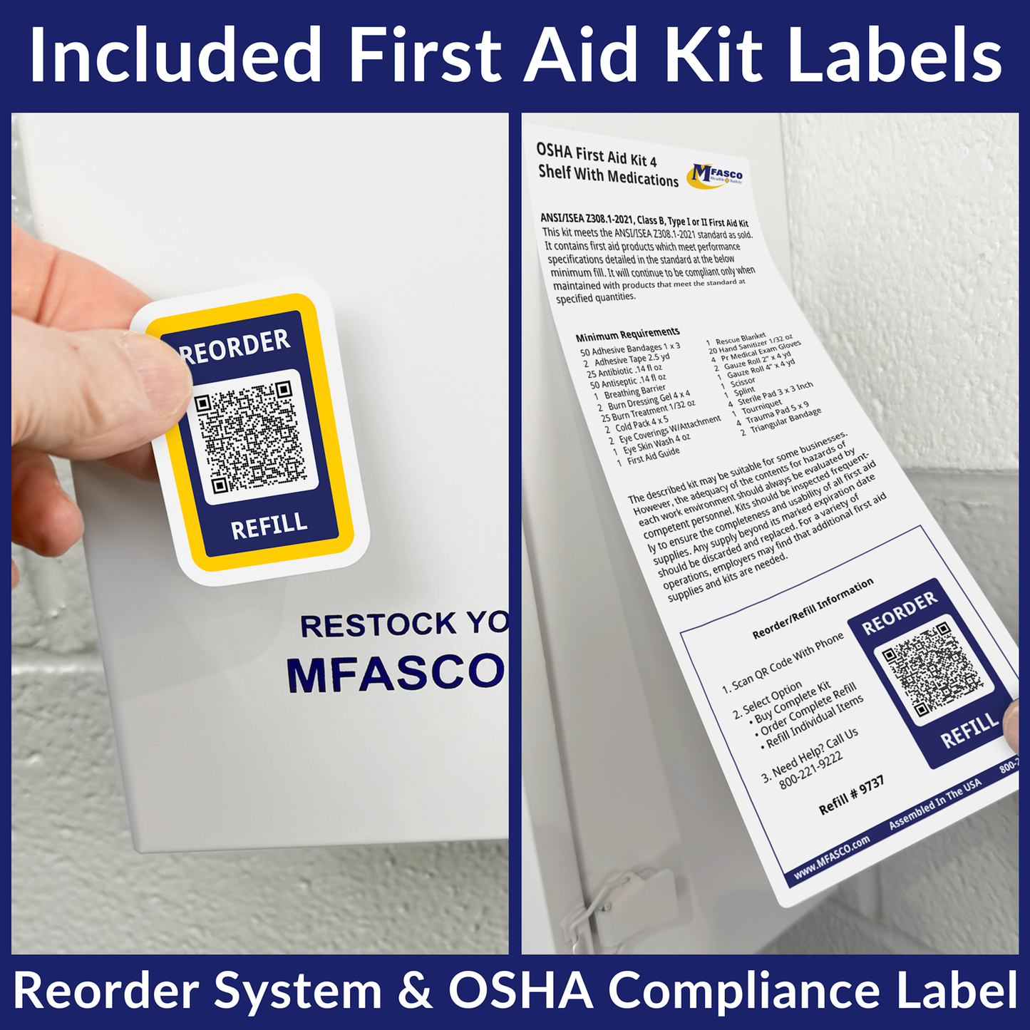 Large 4 Shelf Kit Refill With Medications 758 Piece