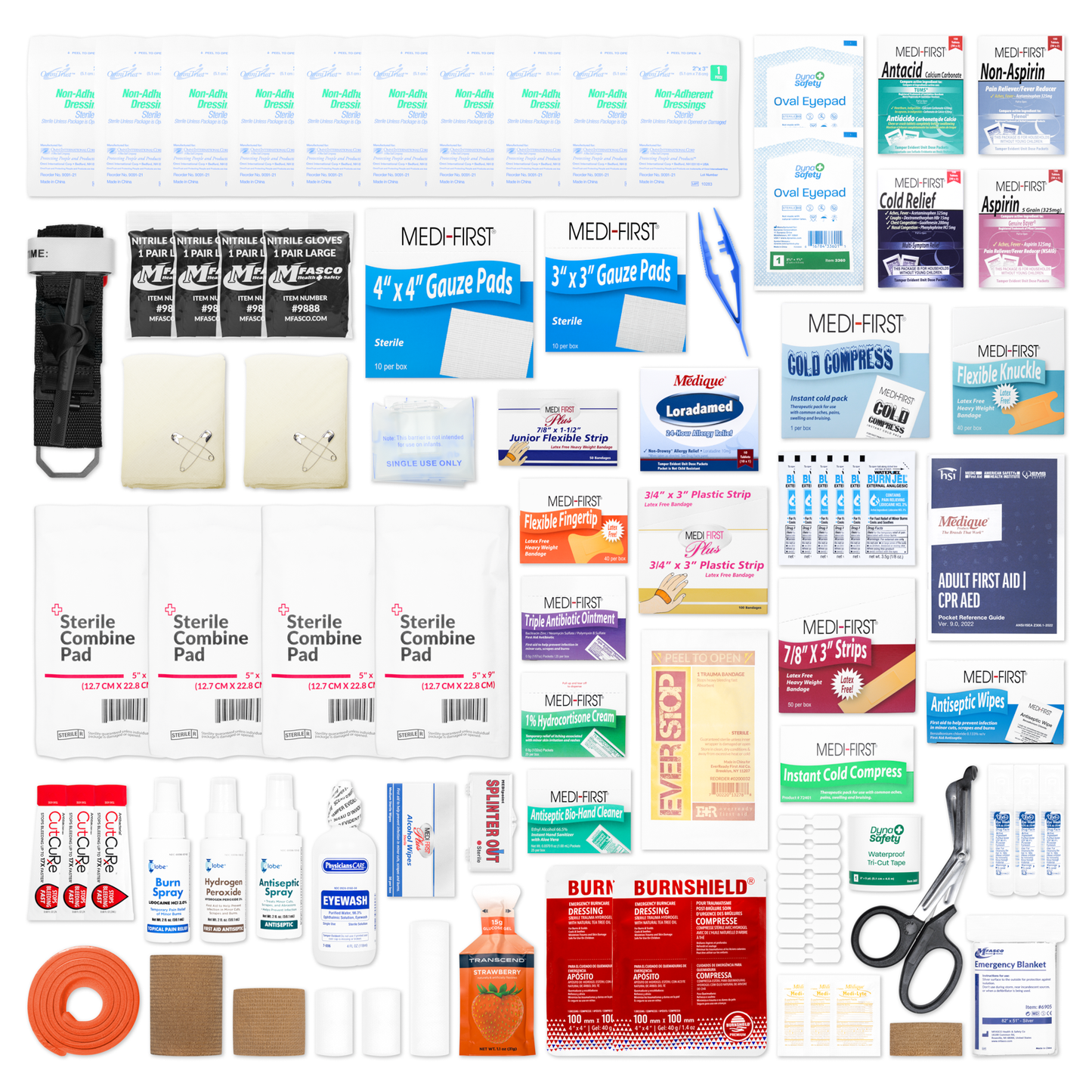 Large 4 Shelf Kit Refill With Medications 758 Piece