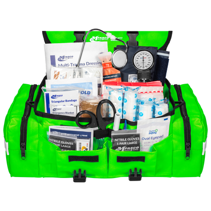 Emergency First Aid Kit Bag AMZ Fill Bright Green