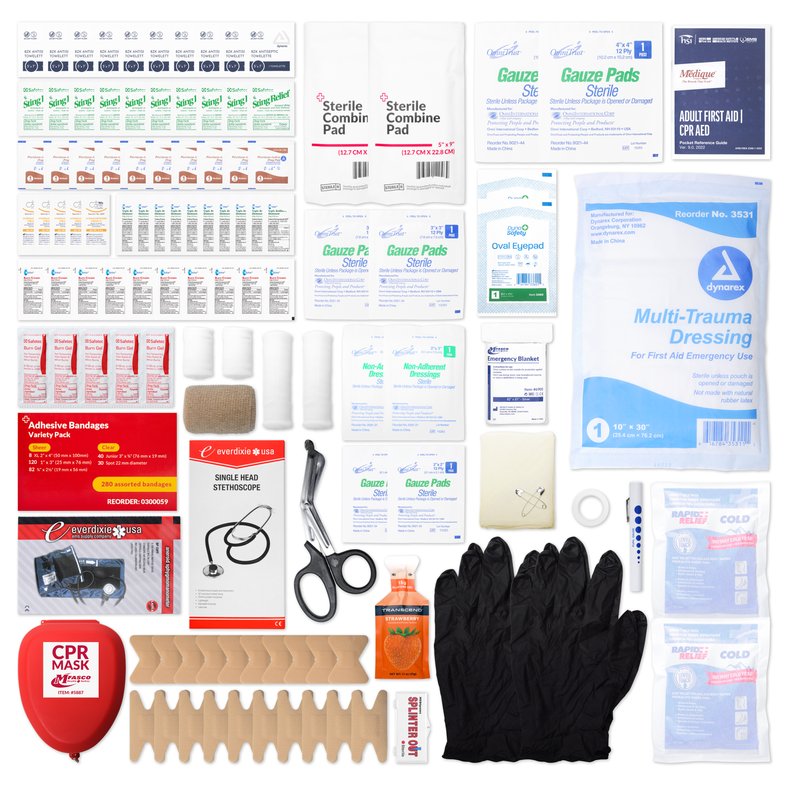 Emergency First Aid Kit Bag AMZ Fill Bright Green