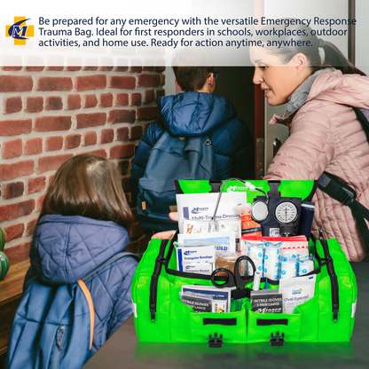 Emergency First Aid Kit Bag AMZ Fill Bright Green