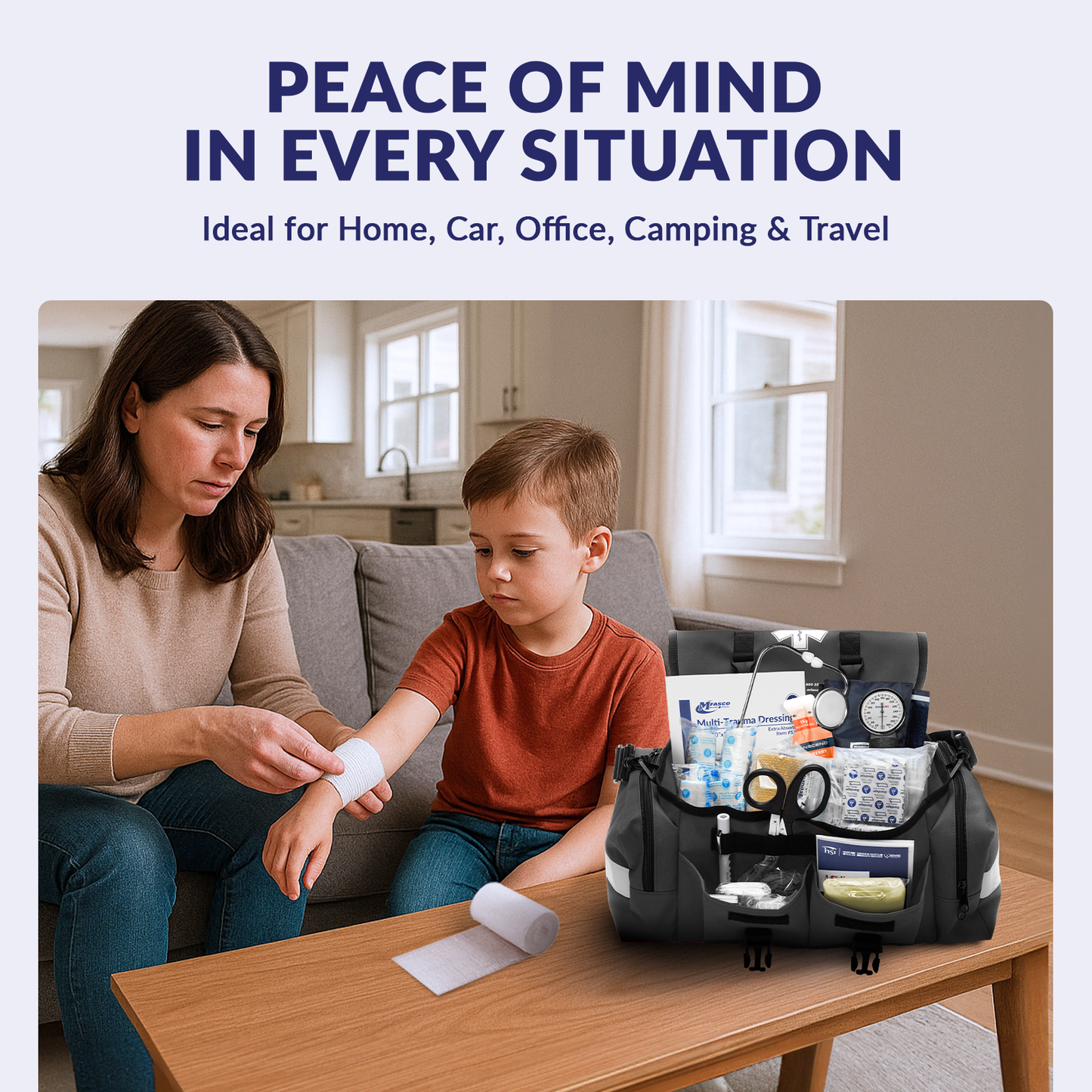 Emergency Response First Aid Kit Black Bag