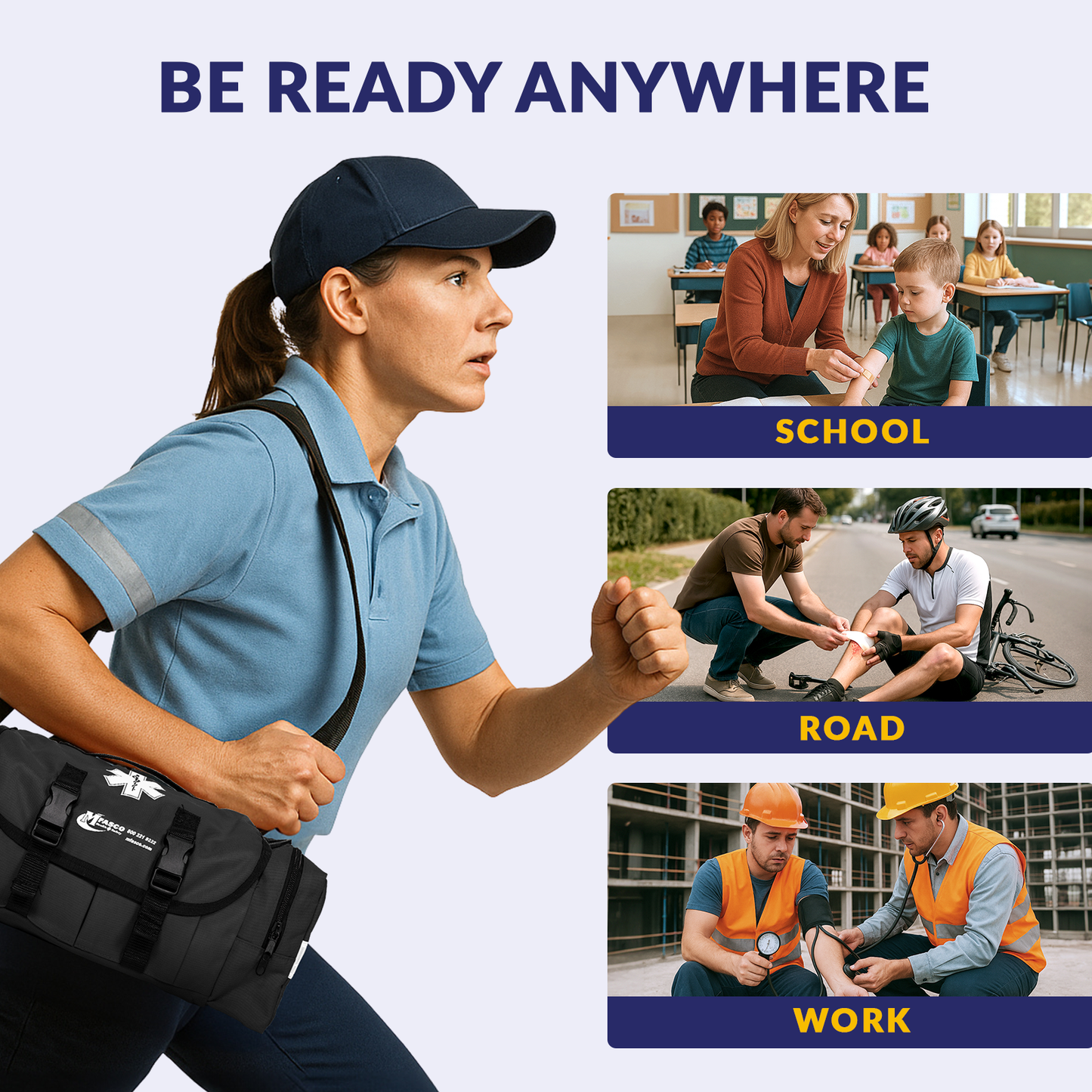 Emergency Response First Aid Kit Black Bag