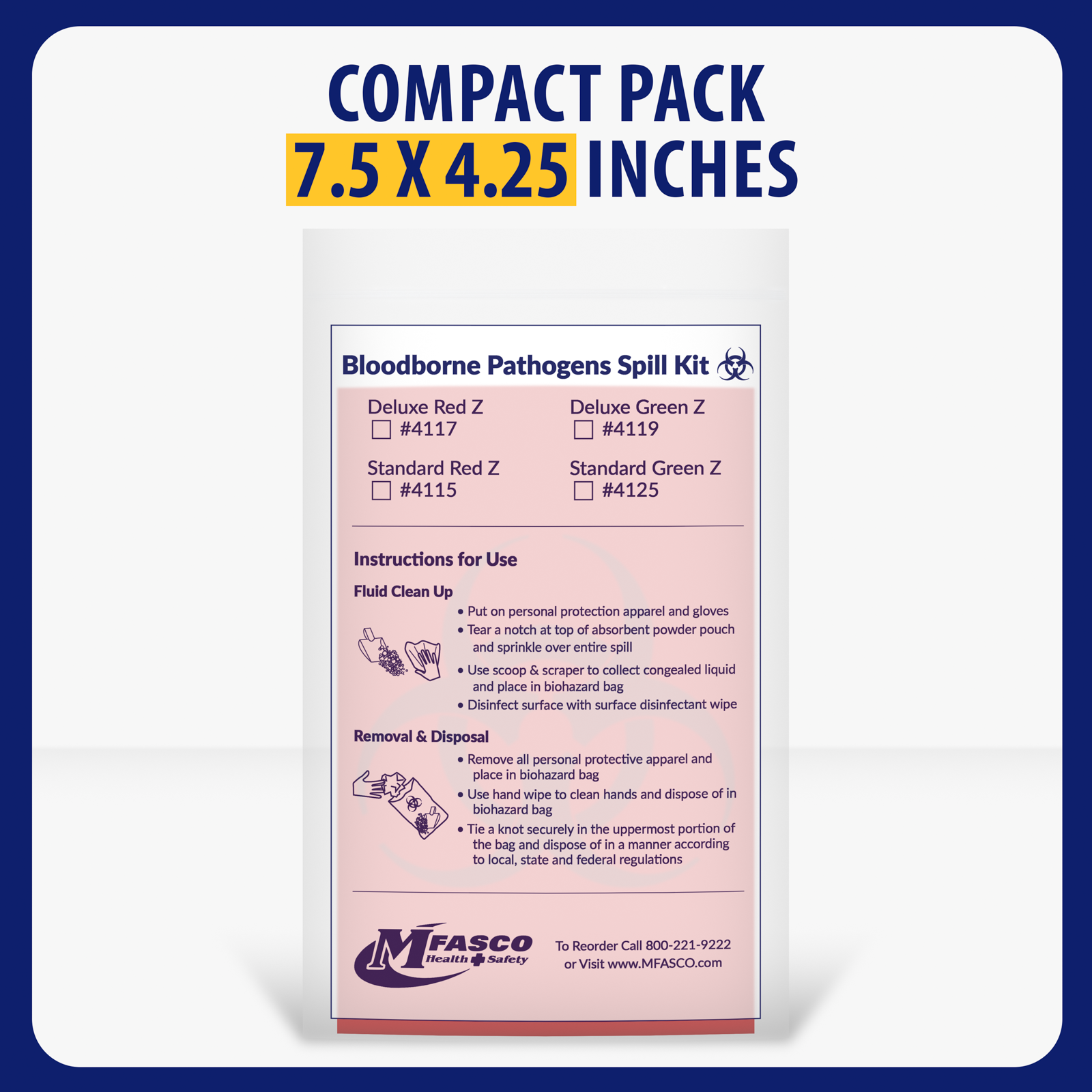 Biohazard Fluid Clean Up Kit Non-Chlorinated