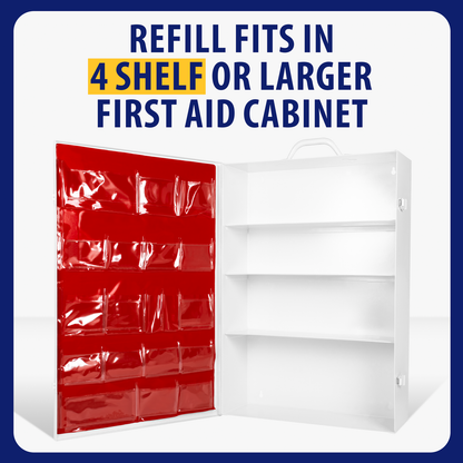 Large 4 Shelf Kit Refill With Medications 758 Piece