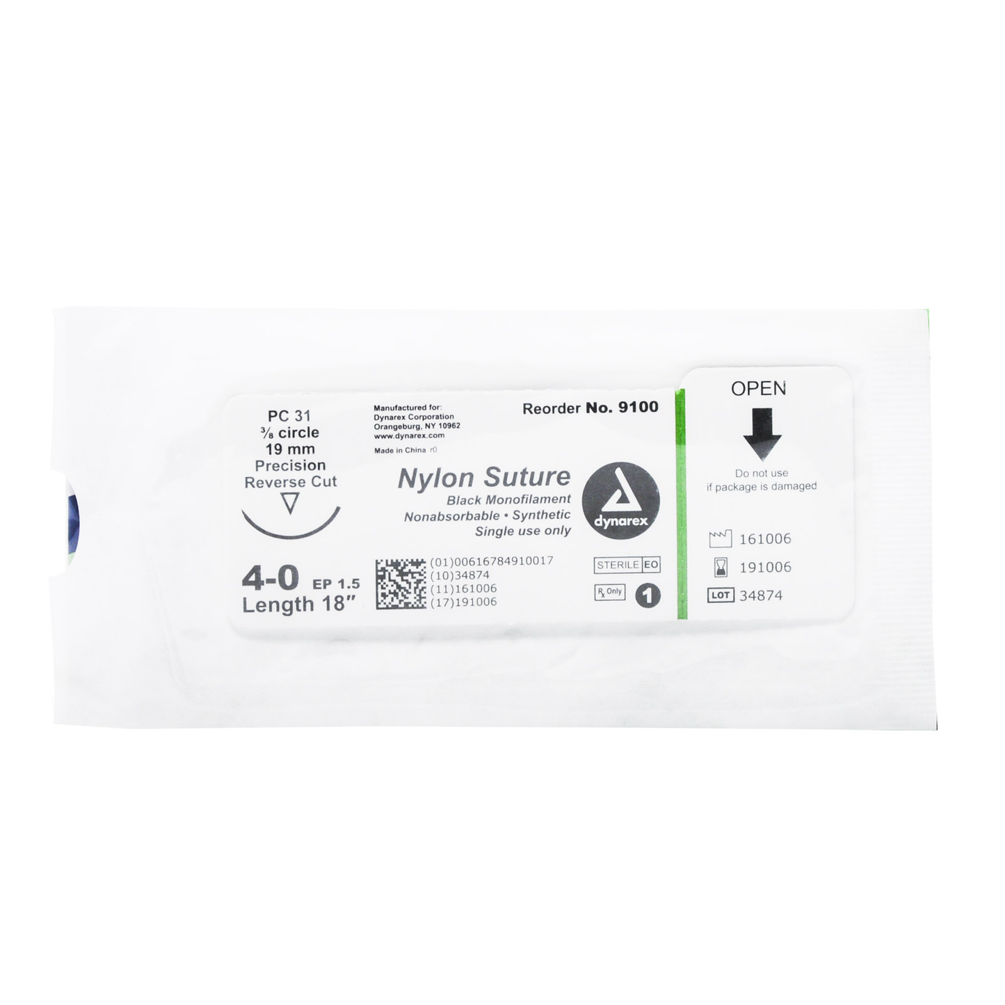 Suture Thread With Needle 18" Each