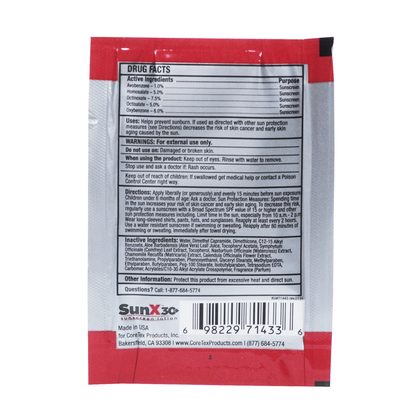 Sun X Sunscreen Spf 30 Individual Use Pouches 25/box