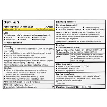 Medifirst Extra Strength Non Aspirin Tablet Packets