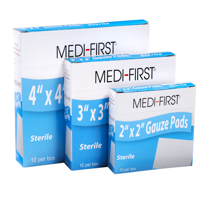 Medifirst Gauze Pads Sterile 10/box