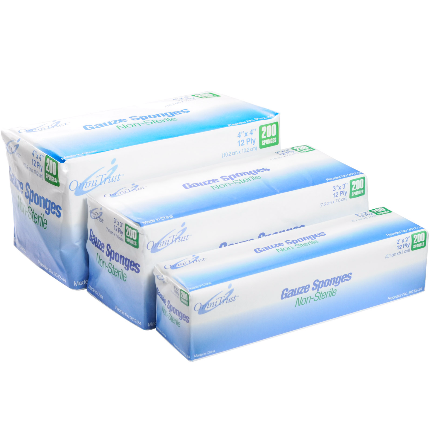 Gauze Pad Sponge 12ply Non Sterile 200/pkg