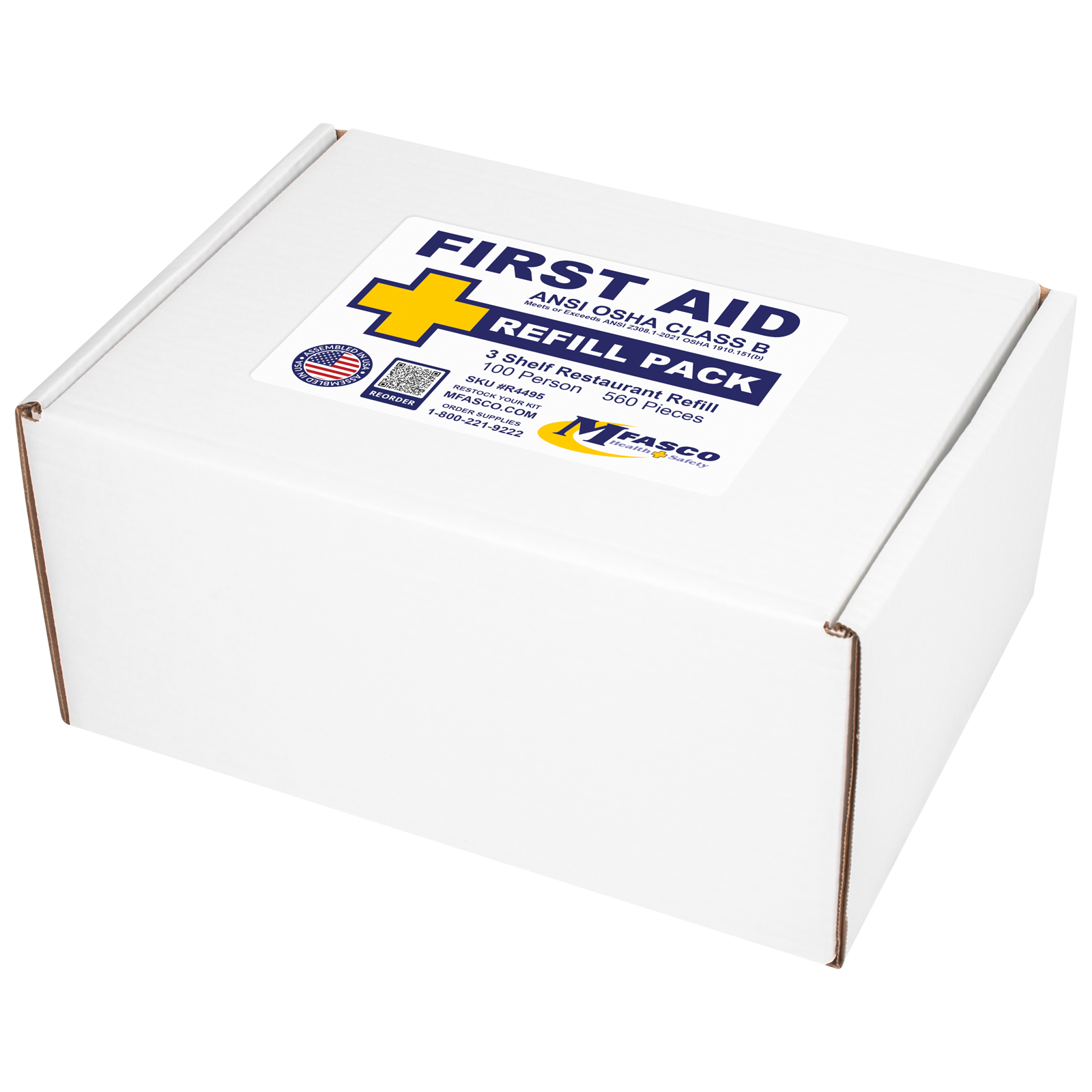 Restaurant First Aid Kit Refill OSHA Class B 560 Piece