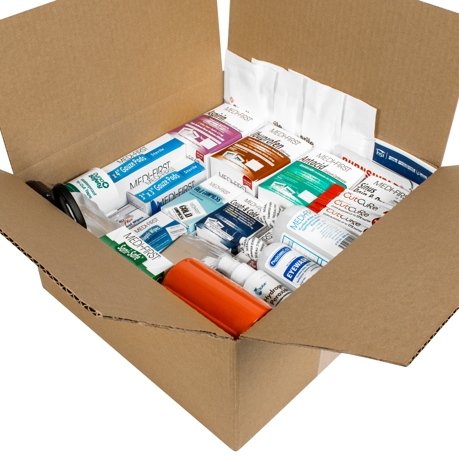 Extra Large 5 Shelf First Aid Kit Refill Pack 1398 Piece Includes Medications