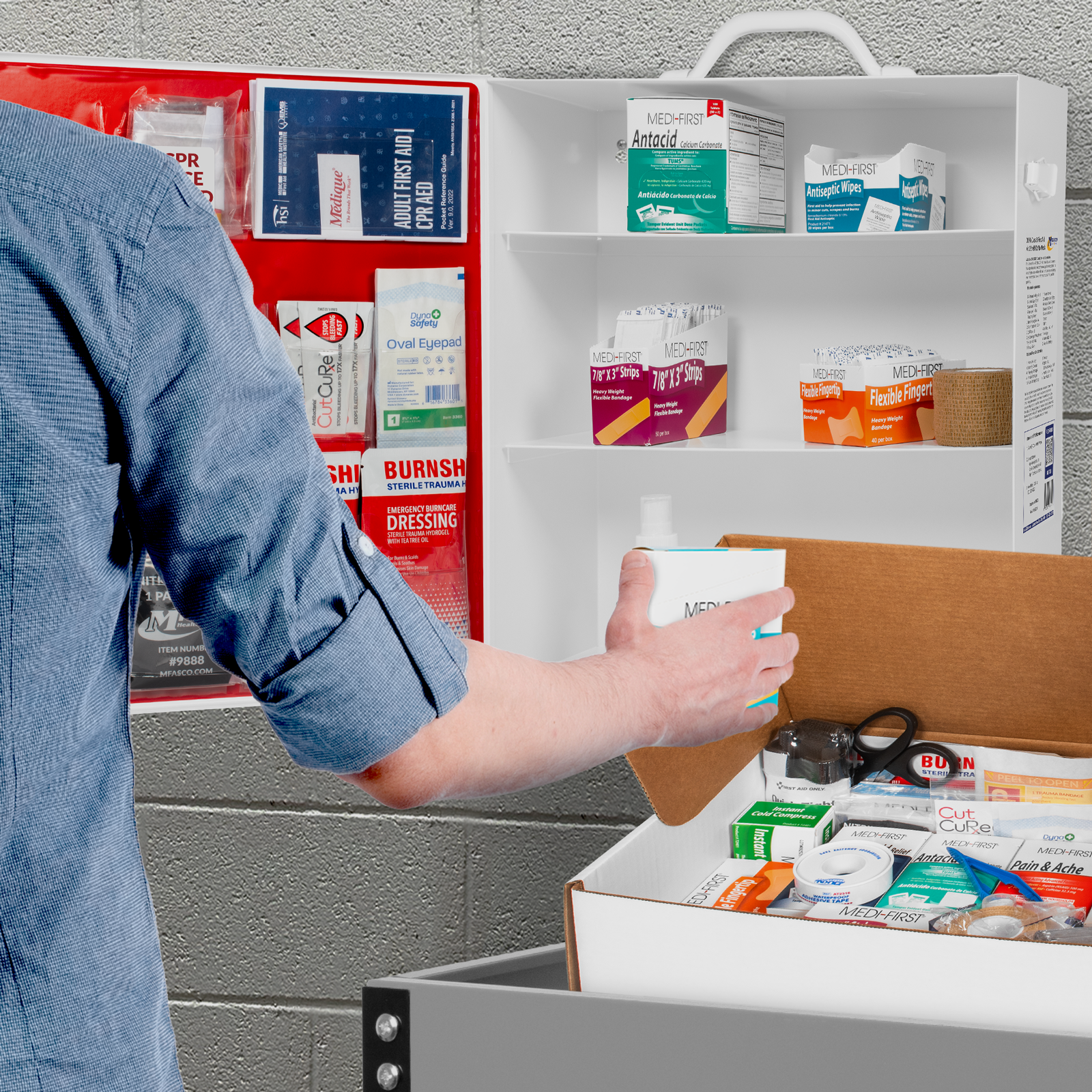 Class B OSHA Essentials First Aid Kit Refill Pack No Medications 206 Piece