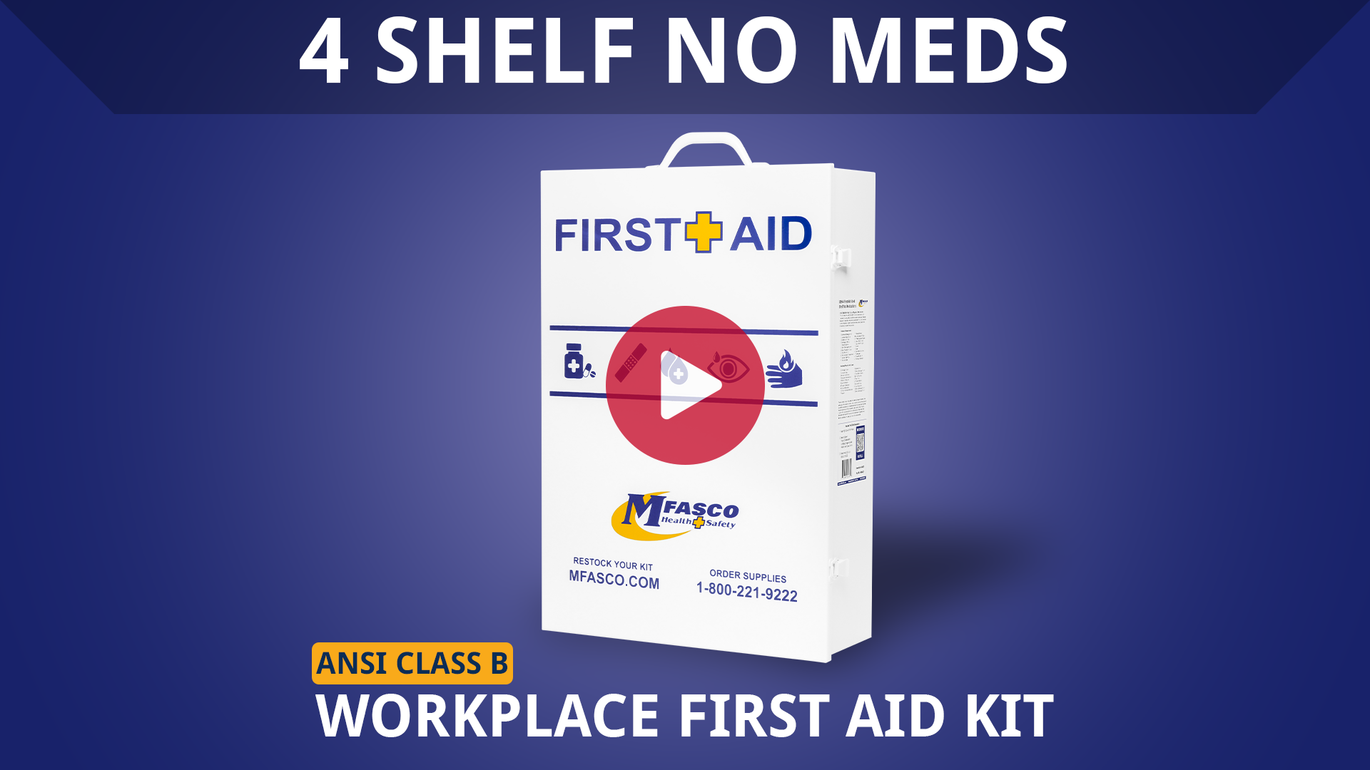 MFASCO 44320 Workplace First Aid Kit - 4-Shelf No Medications